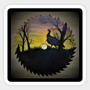 Turkey, gobbler on the ridge Sticker